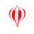 Shiny Finish Striped Glass Christmas Ornaments - 7" (180mm) - Red and White - 6ct - IMAGE 5