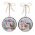 Woodland Snowman Christmas Disc Ornaments - 6.5" - Multi-Color - 12ct - IMAGE 2