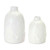 Farm Animal Ceramic Bottle Vases - 8.5" - White - Set of 2 - IMAGE 1