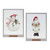 Santa and Snowman Framed Christmas Wall Art - 10.5" x 14" - Set of 2 - IMAGE 1