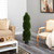 4' Double Pond Outdoor Cypress Spiral Topiary Tree - IMAGE 3