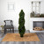5' Artificial Pond Outdoor Cypress Spiral Topiary Tree - IMAGE 3