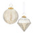 Crackle Glass Christmas Ornaments - 4.25" (110mm) - Champagne - 6ct - IMAGE 1