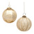 Shiny Finish Ribbed Glass Christmas Ball Ornaments - 4" (100mm) - Gold - 6ct - IMAGE 1