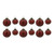 Scalloped Glass Christmas Ball Ornaments - 4" (100mm) - Red - 12ct - IMAGE 4