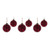 Shiny Finish Snowflake Glass Christmas Ball Ornaments - 5" (130mm) - Red - 6ct - IMAGE 5