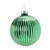 Shiny Finish Textured Glass Christmas Ball Ornaments - 4" (100mm) - Green - 12ct - IMAGE 3