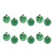 Shiny Finish Textured Glass Christmas Ball Ornaments - 4" (100mm) - Green - 12ct - IMAGE 5