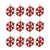 12ct Red Snowflake Christmas Ornaments 4" - IMAGE 1