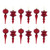 Shiny Finish Glass Christmas Finial Drop Ornaments - 6.5" (170mm) - Red - 12ct - IMAGE 5