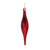 Shiny Finish Ribbed Glass Christmas Finial Drop Ornaments - 6" (160mm) - Red - 12ct - IMAGE 3