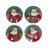 Set of 4 Lodge Santa Round Christmas Dinner Plates 9" - IMAGE 1