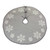 Snowflake Christmas Tree Skirt - 48" - Gray and White - IMAGE 1
