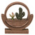 Double Succulents in Wooden Planter - 5.75" - IMAGE 1