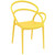 33" Yellow Outdoor Patio Round Dining Arm Chair - IMAGE 1