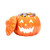 9.25" Orange 3D Jack-O-Lantern Halloween Treat Jar - IMAGE 2