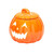 9.25" Orange 3D Jack-O-Lantern Halloween Treat Jar - IMAGE 3