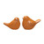 Set of 2 Orange Bird Porcelain Tabletop Figurines 5" - IMAGE 1