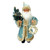 15" Standing Seaside Santa Christmas Figure with Seashells Wreath - IMAGE 1