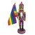 14" Purple and Gold Glittered Pride Christmas Nutcracker - IMAGE 1