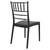 36" Black Stackable Outdoor Patio Armless Dining Chair - IMAGE 4