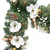 9' x 10" Pre-Lit White Magnolia Artificial Christmas Garland, Clear LED Lights - IMAGE 2