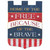 Patriotic Home of the Free Embroidered Outdoor Garden Flag - 18" x 13" - IMAGE 1