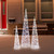 LED Lighted Twinkle Outdoor Christmas Cone Trees - 39.5" - Silver - Set of 3 - IMAGE 2