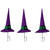 LED Lighted Witches Hat Outdoor Halloween Pathway Markers - 14" - White Lights - IMAGE 4
