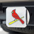 MLB St Louis Cardinals Automobile Hitch Cover - 4" - Chrome and Red - IMAGE 2