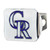 MLB Colorado Rockies Automobile Hitch Cover - 4” - Silver and Blue - IMAGE 1