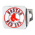 MLB Boston Red Sox Chrome Automobile Hitch Cover - 4” - Silver and Red - IMAGE 1