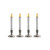 Lighted LED Window Candles with Sensors - 9" - White and Silver - Set of 4 - IMAGE 1
