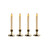 LED Window Candles with Timer - 9" - Beige and Brass Finish - Set of 4 - - IMAGE 1