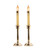 Flameless Window Candles - 12" - Brass Finish - Set of 2 - IMAGE 1