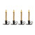 Lighted LED Window Candles with Sensor - 9" - Beige and Dark Brown - Set of 4 - IMAGE 1