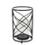 Swirl Hurricane Candle Holder - 10" - Black - IMAGE 1