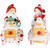 Santa and Snowman on Gingerbread Train Car Christmas Figurines - 6.75" - Set of 2 - IMAGE 1