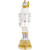 13.5" Silver Metallic Christmas Nutcracker with Staff