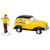 Set of 2 Department 56 Old Man's Telegram Delivered Christmas Figurines - IMAGE 1