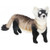 Set of 2 Black and White Handcrafted Soft Plush Ferret Stuffed Animals 15.5" - IMAGE 1