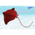 46" Red and Black Handcrafted Soft Plush Stingray - IMAGE 1