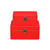 Set of 2 Red Rectangular Wooden Treasure Decorative Boxes 10.25" - IMAGE 3