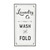 24.25” White and Black Vertical Laundry Wall Sign - IMAGE 1