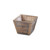 6" Brown Wooden Square Planter with Metal Band - IMAGE 2