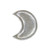 6.5” Silver Cast Iron Crescent Moon Tray - IMAGE 2