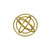 8" Gold Small Metal Cosmic Orb Tabletop Decoration - IMAGE 1