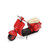 15.5" Red 1950's Style Handmade Scooter Tabletop Decoration - IMAGE 2