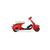 15.5" Red 1950's Style Handmade Scooter Tabletop Decoration - IMAGE 4