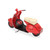 15.5" Red 1950's Style Handmade Scooter Tabletop Decoration - IMAGE 5